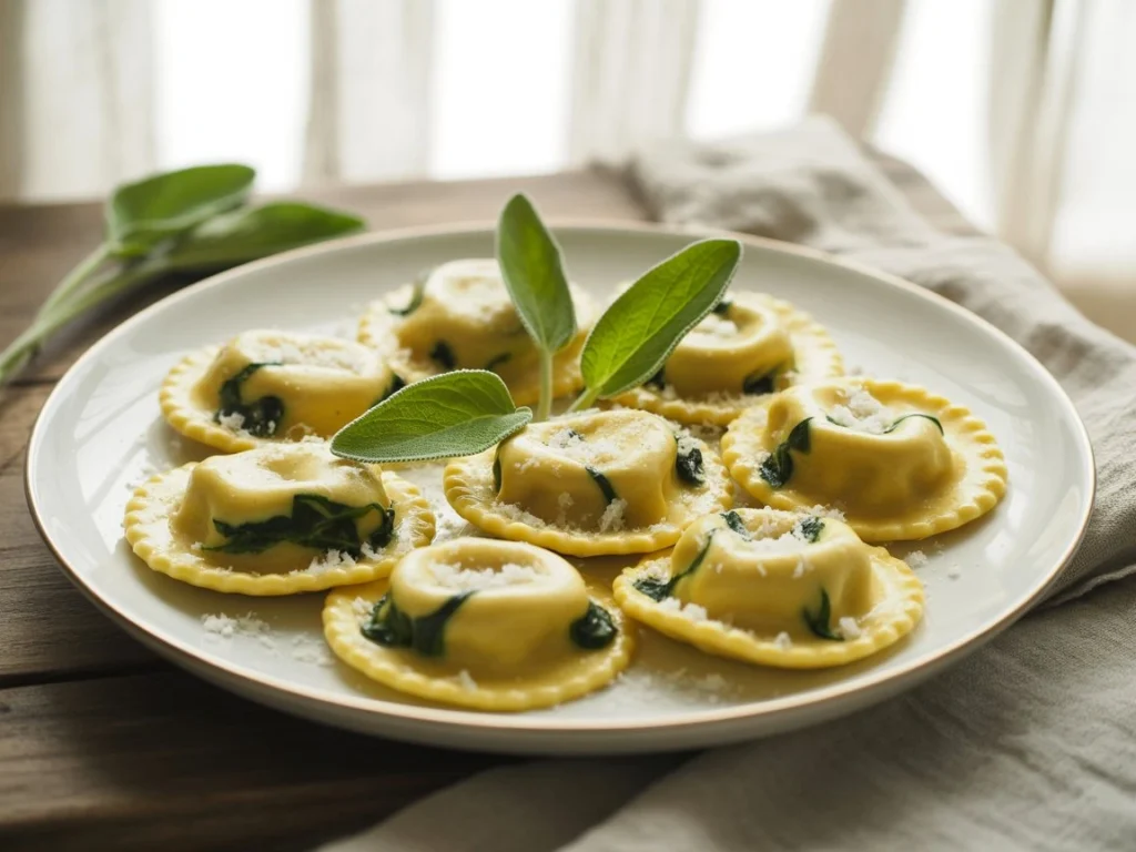 Spinach and Ricotta Ravioli: A Complete Guide to Making, Cooking, and Pairing This Delicious Dish. 4 Spinach and ricotta ravioli close-up