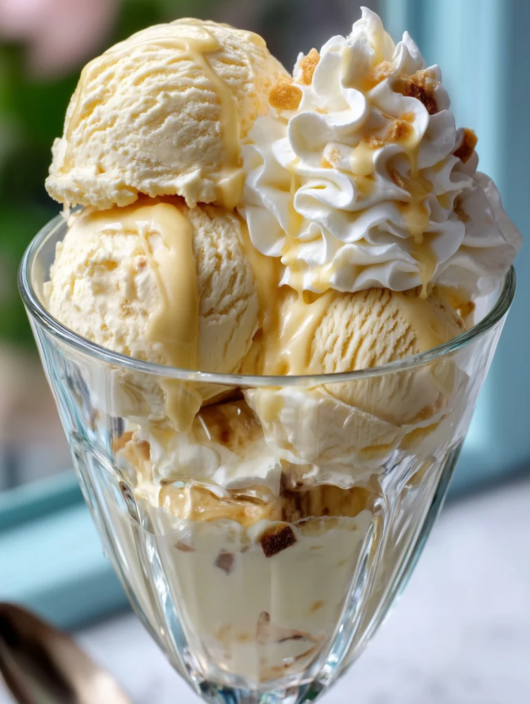 Tahini ice cream / The simple recipe (Vegan Friendly) 4 Homemade tahini ice cream topped with sesame seeds and date syrup