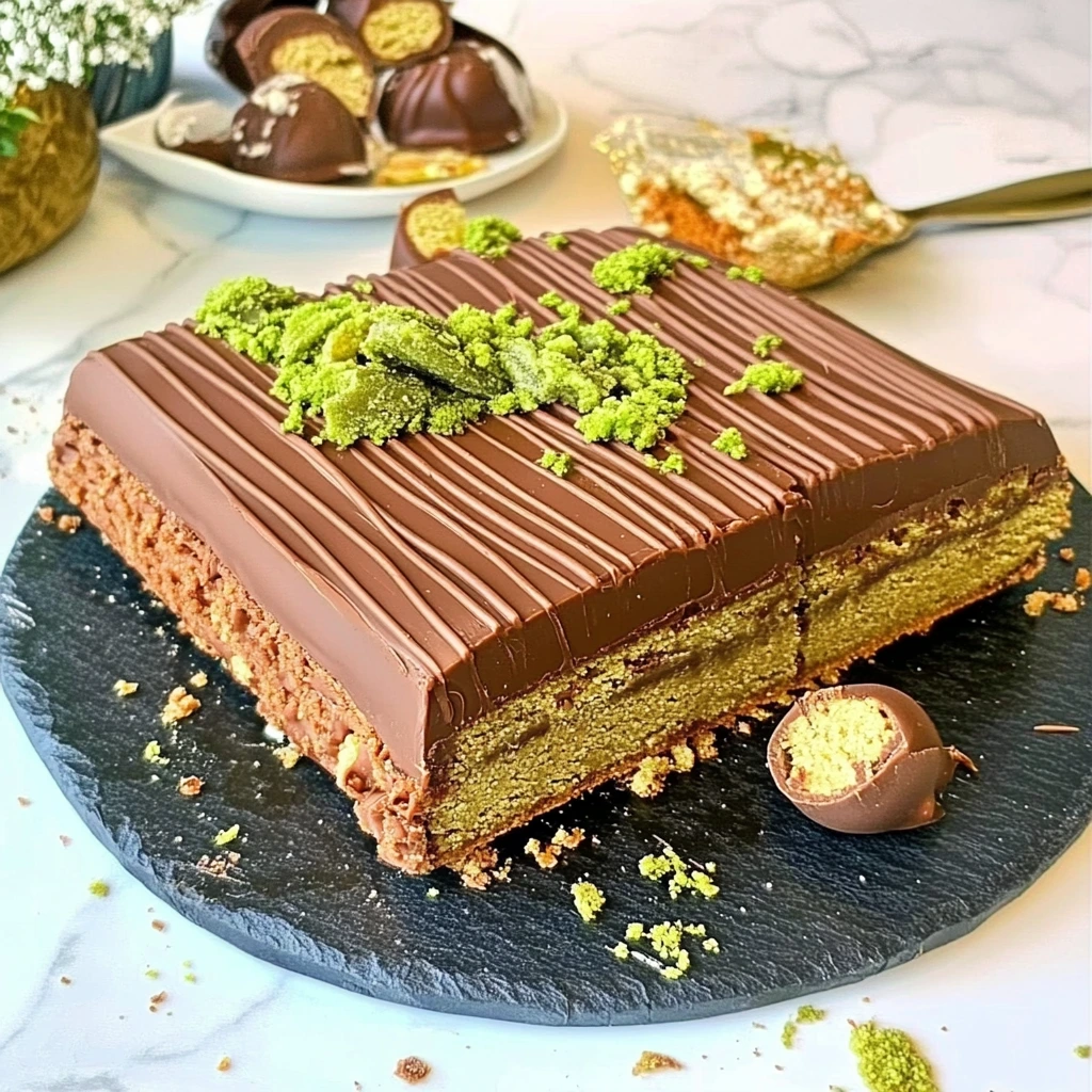 Dubai Chocolate Bar Cake – Why the Hype Is Real and How to Try It at Home 6 The viral Dubai chocolate bar cake sliced to show layers