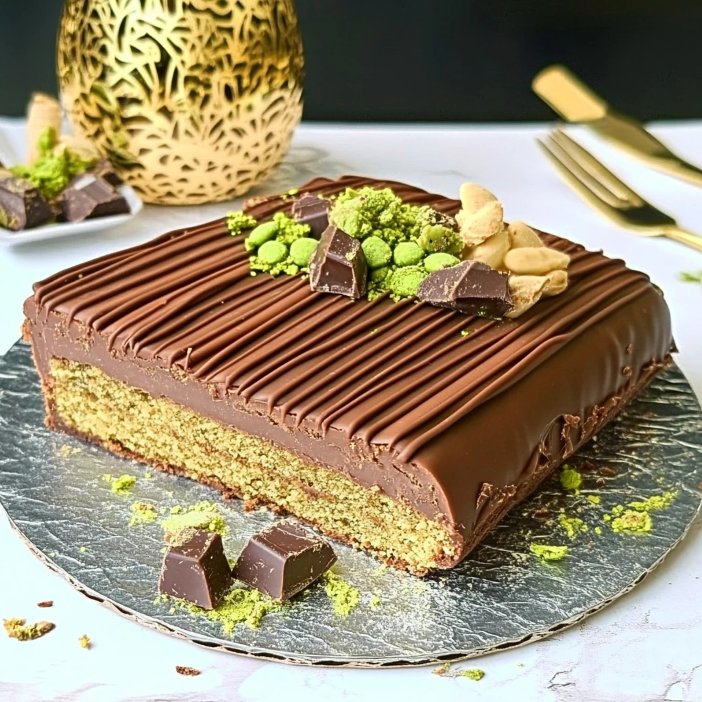 Dubai Chocolate Bar Cake – Why the Hype Is Real and How to Try It at Home 5 The viral Dubai chocolate bar cake sliced to show layers