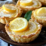 Baby Lemon Impossible Pies Recipe Easy: A Step-by-Step Guide for Deliciousness 7 "Close-up of mini lemon impossible pies with a slice of lemon on top, showcasing the golden crust and lemony filling. Baby lemon impossible pies recipe easy."