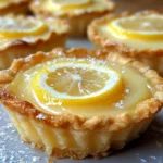Baby Lemon Impossible Pies Recipe: A Simple and Delicious Treat 6 "Close-up of mini lemon impossible pies recipe with a slice of lemon on top, showcasing the golden crust and lemony filling."