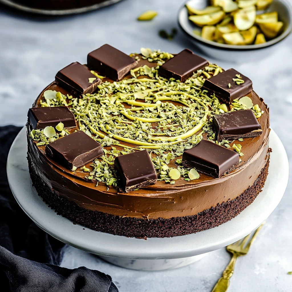 Viral Dubai Chocolate Bar Cake – Why Everyone’s Talking About It 4 Close-up of viral Dubai chocolate bar cake