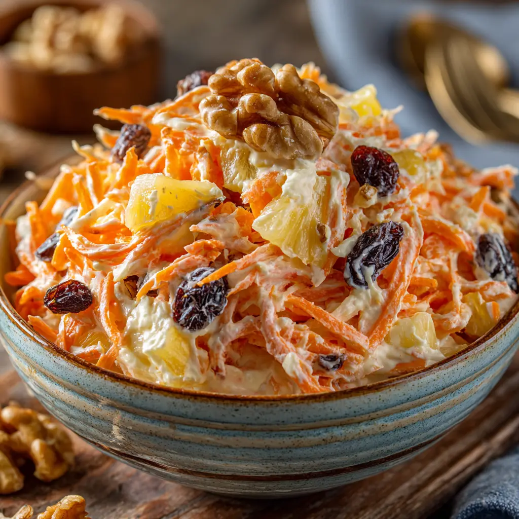 How to Make Classic Carrot Raisin Salad with a Twist 9 Classic Carrot Raisin Salad with Pineapple, Raisins, and Grated Carrots