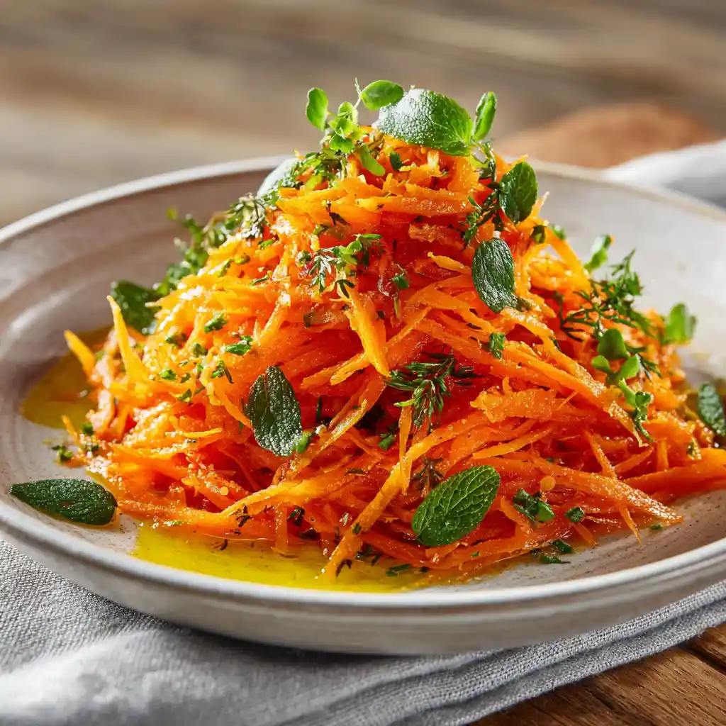 "Easy Carrot Salad Recipe: Quick, Healthy, and Delicious Side Dish for Busy Weeknights" 6 u6225231639 Create a vibrant close up image of a freshly made f9549032 5951 4d61 aa47 43cf1e3ff776 0