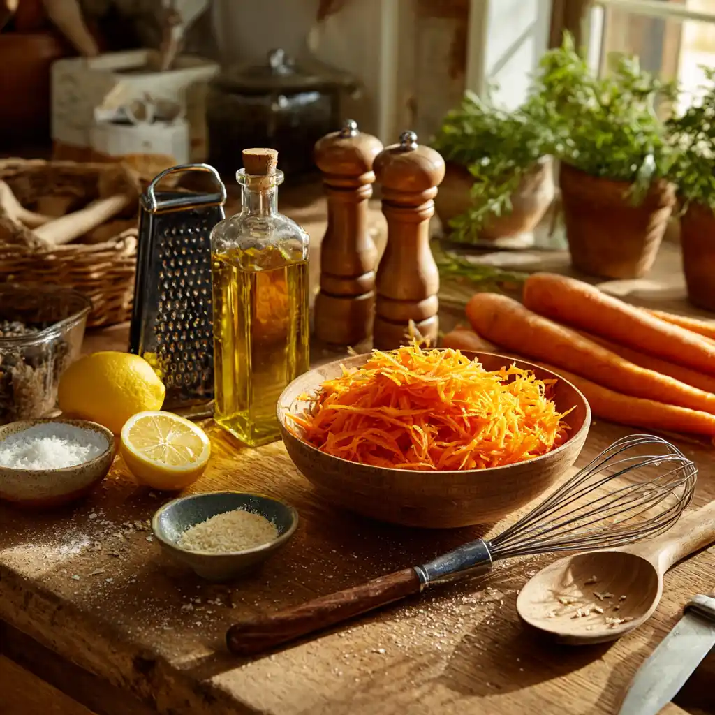 "Easy Carrot Salad Recipe: Quick, Healthy, and Delicious Side Dish for Busy Weeknights" 8 u6225231639 Create a warm inviting kitchen scene with a woode e290b6a6 26c6 4c59 b7ec e8dab61308b1 2