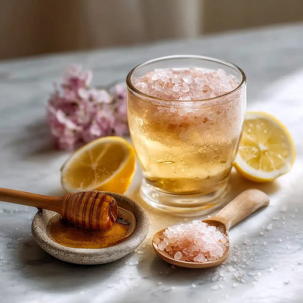 Easy Japanese Pink Salt Recipe At Home 5 Japanese pink salt recipe ingredients with Himalayan salt, lemon, and natural additives for weight loss.
