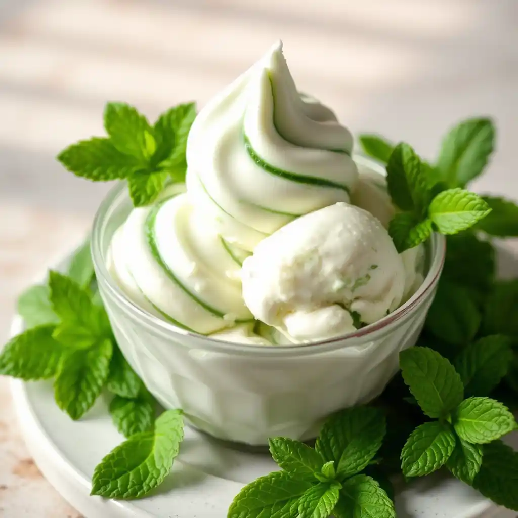 Refreshing Cottage Cheese Mint Ice Cream with Chocolate Chips