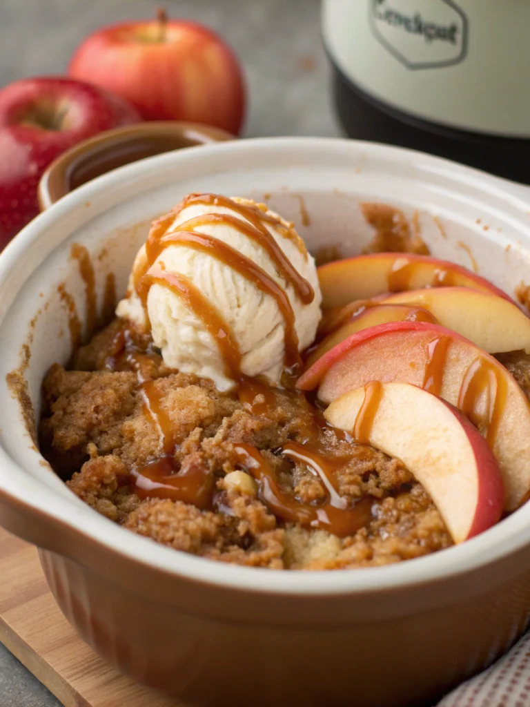 Crockpot Caramel Apple Dump Cake 1 Crockpot Caramel Apple Dump Cake