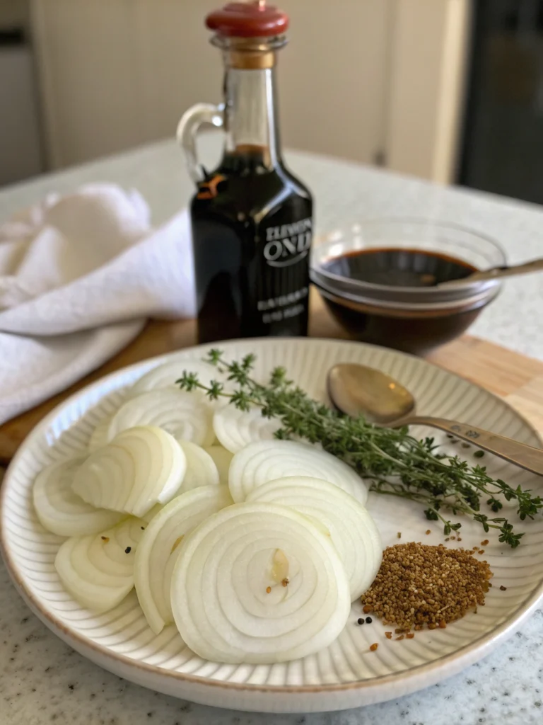 Balsamic Caramelized Onions Recipe 2 Balsamic Caramelized Onions Recipe ingredients