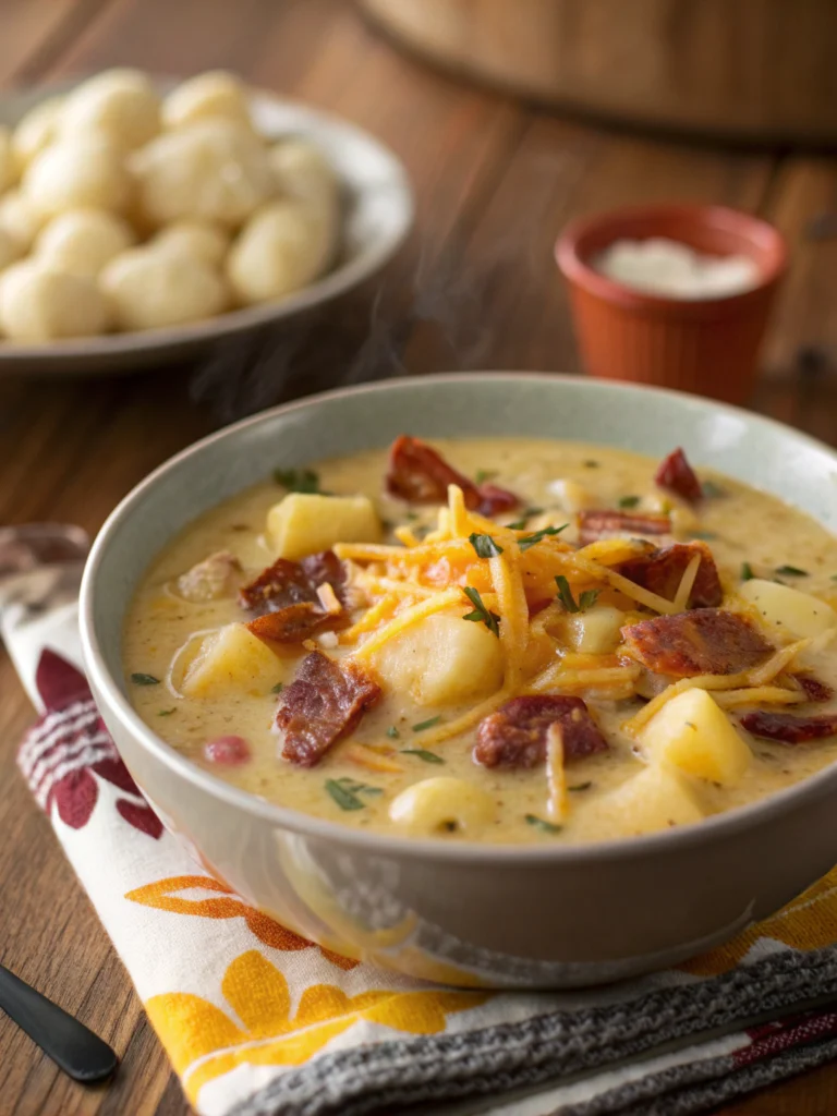 Bacon Cheddar Gnocchi Soup – Creamy, Cheesy & Cozy Comfort Food 1 Bacon Cheddar Gnocchi Soup