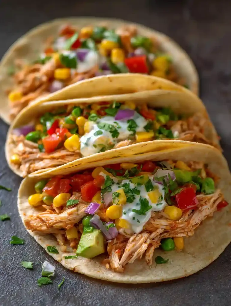 Healthy Crockpot Chicken Tacos 3 Crockpot Chicken Tacos