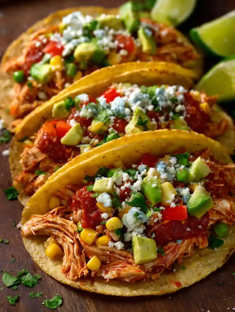 Healthy Crockpot Chicken Tacos 1 Crockpot Chicken Tacos