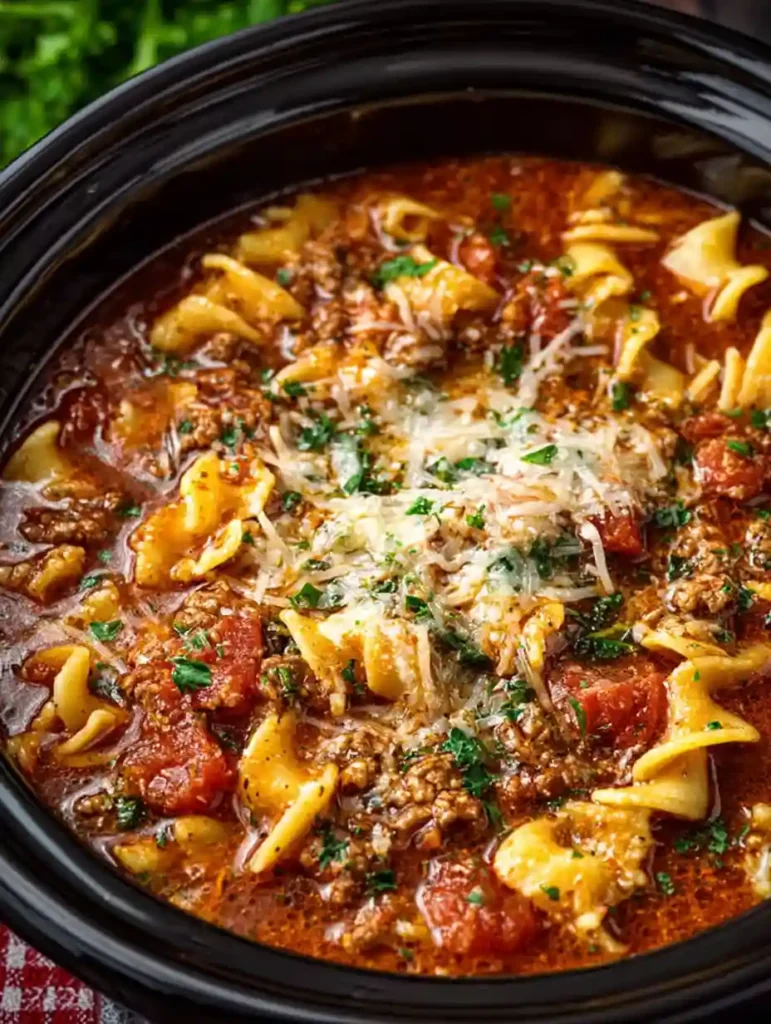 Lasagna Soup Crockpot – The Best Easy Slow Cooker Recipe 1 lasagna-soup-crockpot