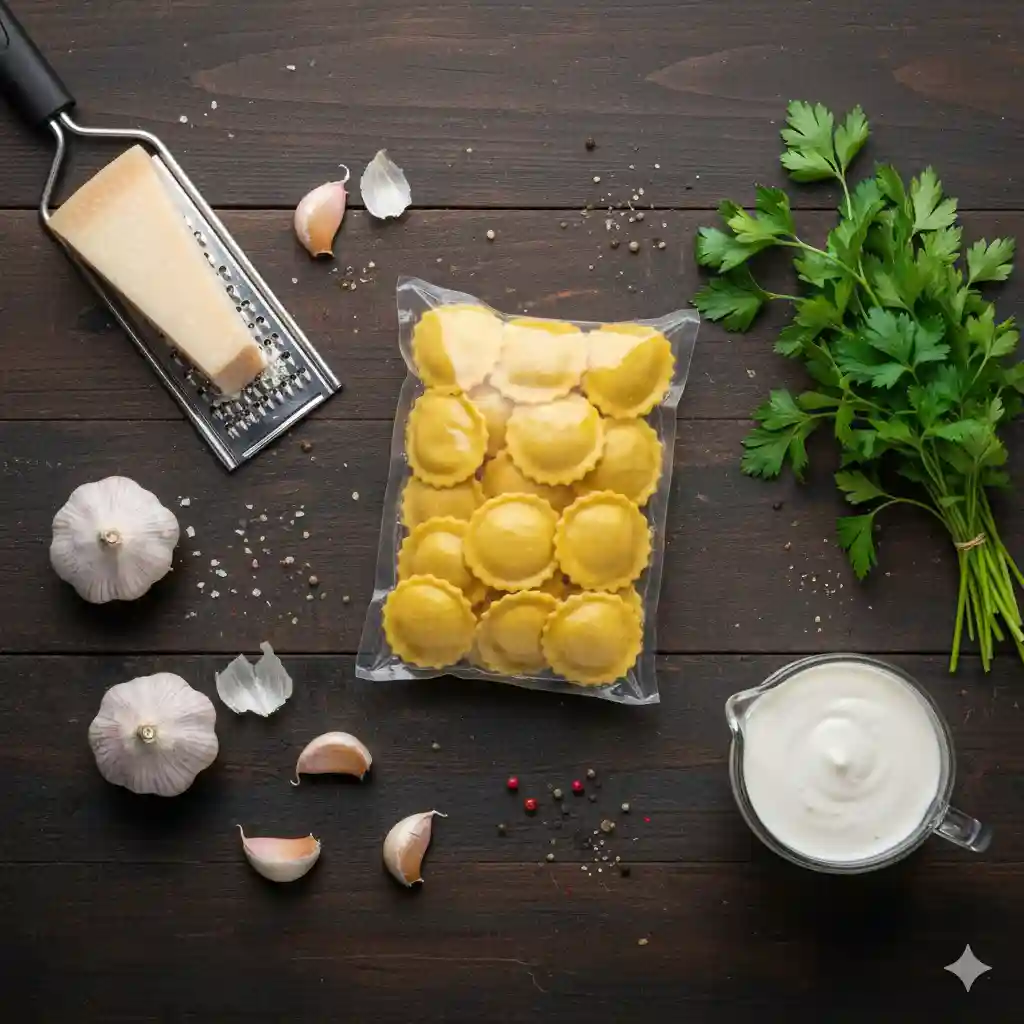The Ultimate Comfort Food: Creamy Garlic Parmesan Pumpkin Ravioli 2 Creamy Garlic Parmesan Pumpkin Ravioli