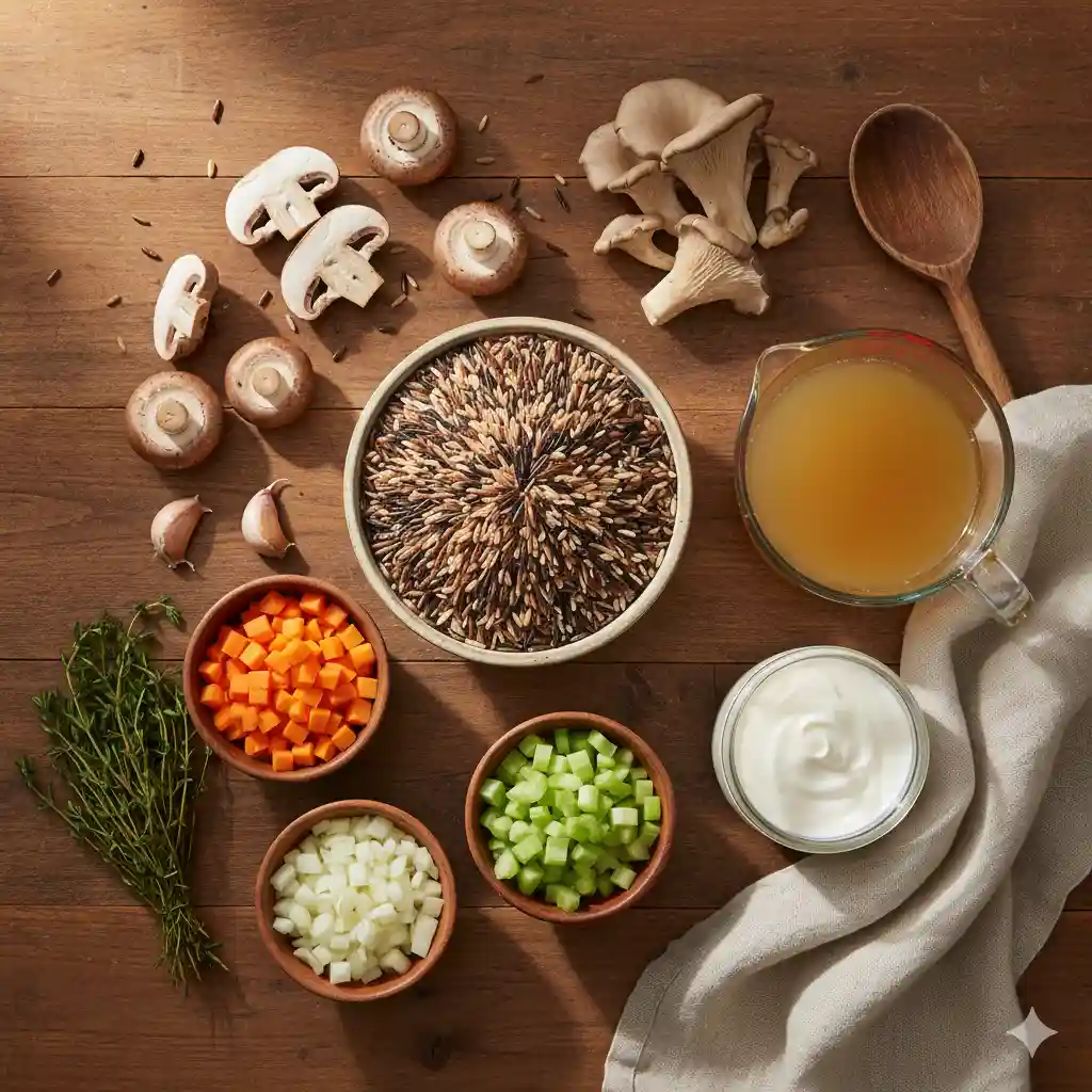 Creamy Wild Rice Soup with Mushrooms 1 Creamy Wild Rice Soup with Mushrooms