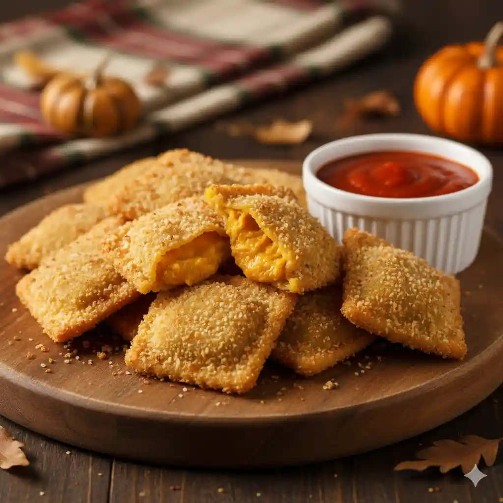 Air Fryer Pumpkin Ravioli