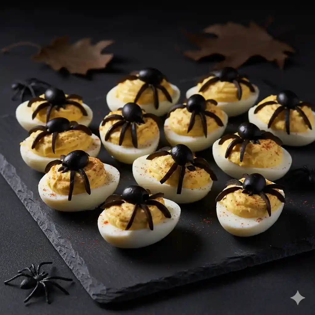 Spider Deviled Eggs: A Spooky, Fun, and Delicious Halloween Appetizer 2 Spider Deviled Eggs Recipe