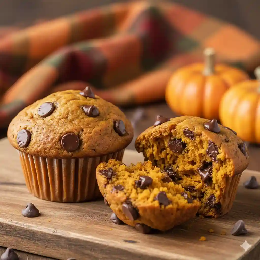 The Only Pumpkin Chocolate Chip Muffins Recipe You'll Need This Fall 2 Pumpkin Chocolate Chip Muffins