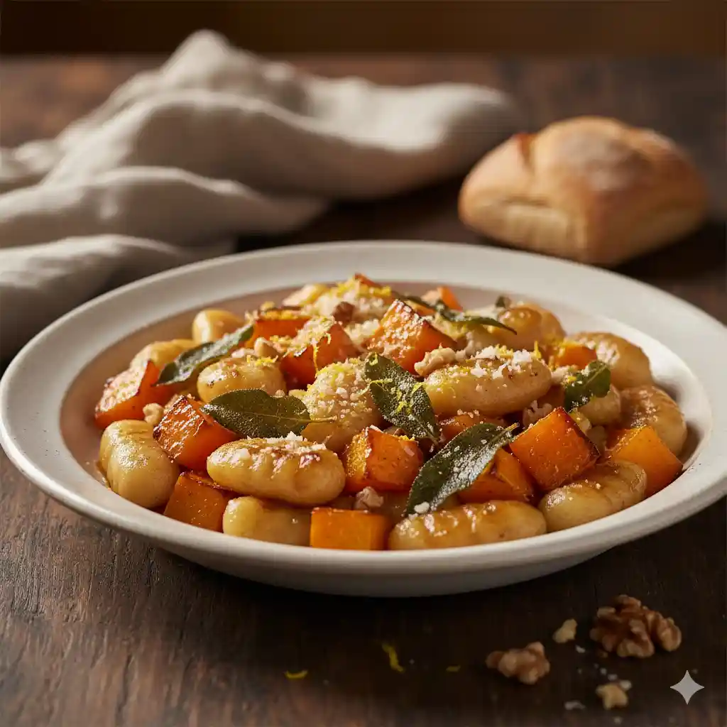 Gnocchi with Sage Brown Butter & Squash 2 Gnocchi with Sage Brown Butter & Squash