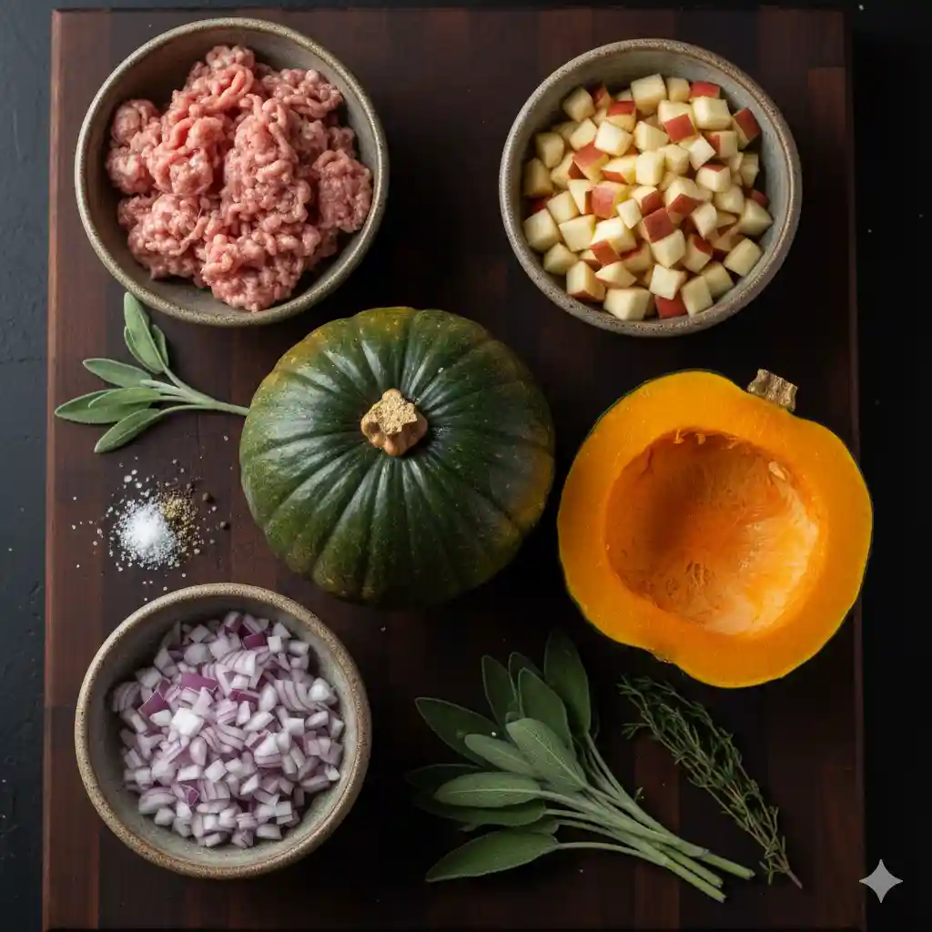 An Elegant Autumn Meal: Easy Sausage & Apple Stuffed Acorn Squash 1 sausage-apple-stuffed-acorn-squash