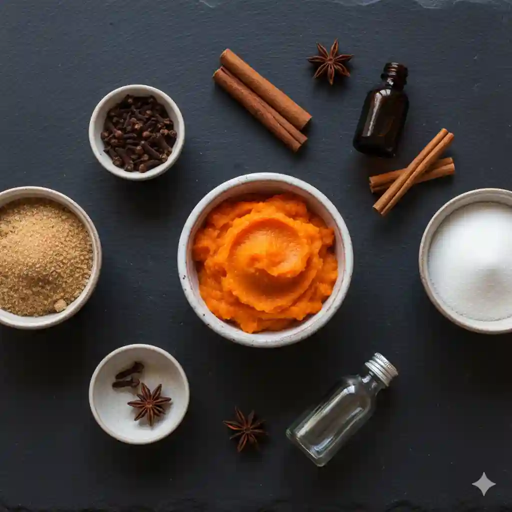 Homemade Pumpkin Spice Syrup ingredients