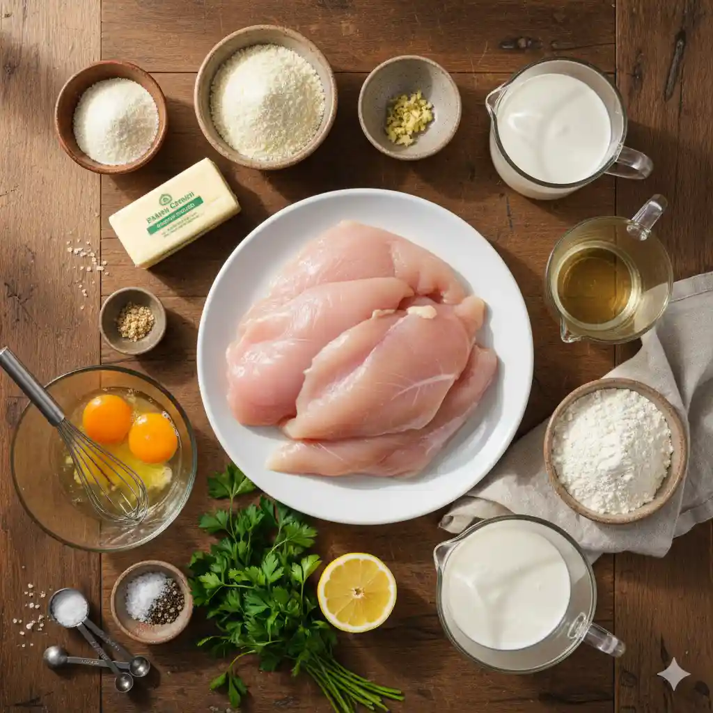Easy Creamy Garlic Parmesan Crispy Chicken Recipe 8 Creamy Garlic Parmesan Crispy Chicken Recipe ingredients