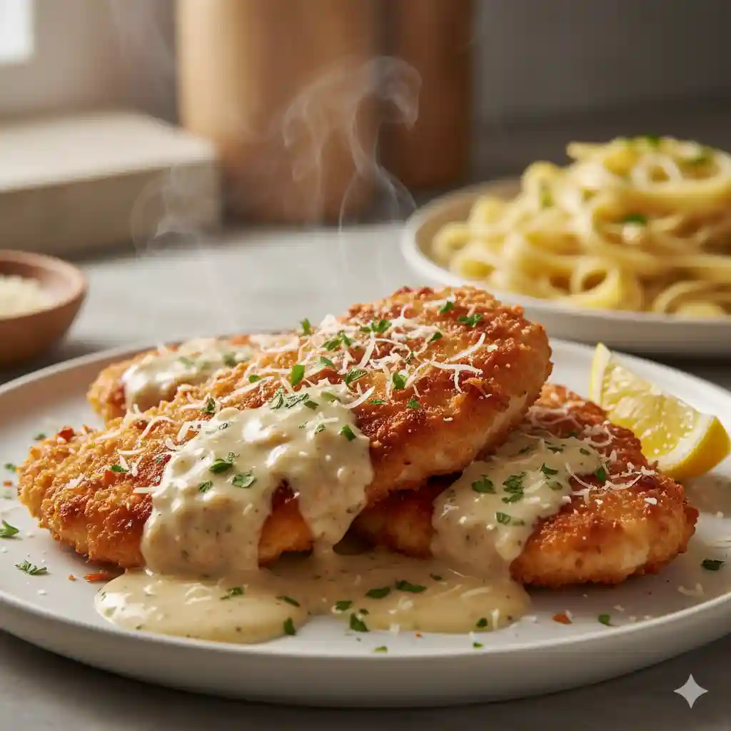 Easy Creamy Garlic Parmesan Crispy Chicken Recipe 6 Creamy Garlic Parmesan Crispy Chicken Recipe