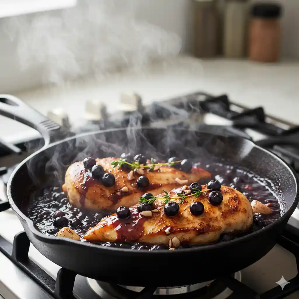 Healthy Chicken Recipe with Blueberries for Dinner 9 Chicken Recipe with Blueberries steps