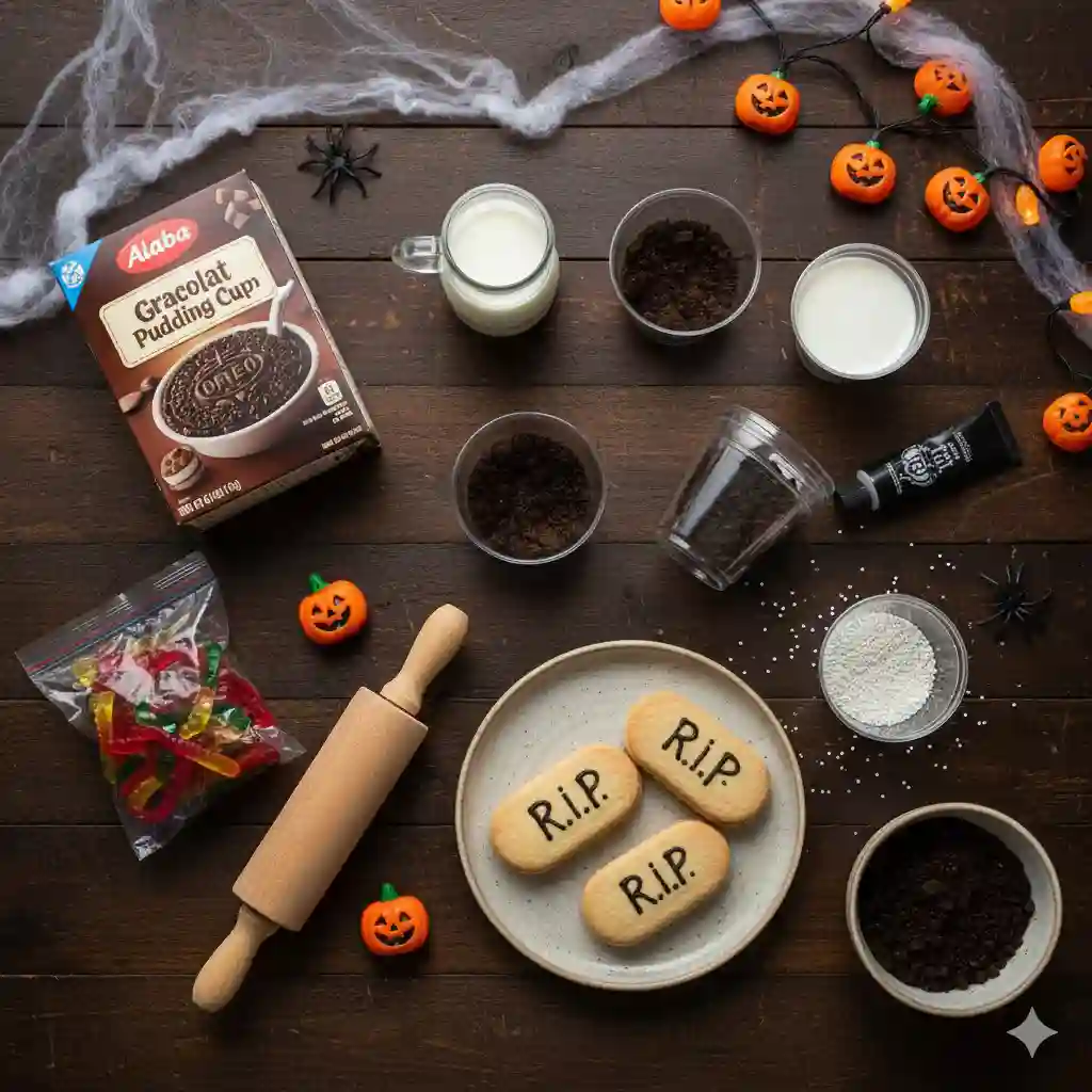 Graveyard Pudding Cups