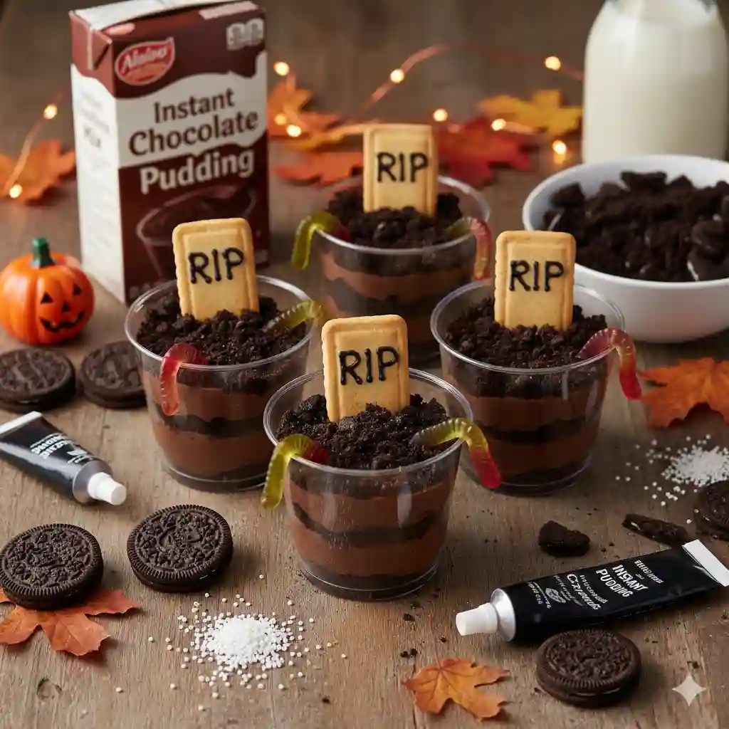 Graveyard Pudding Cups