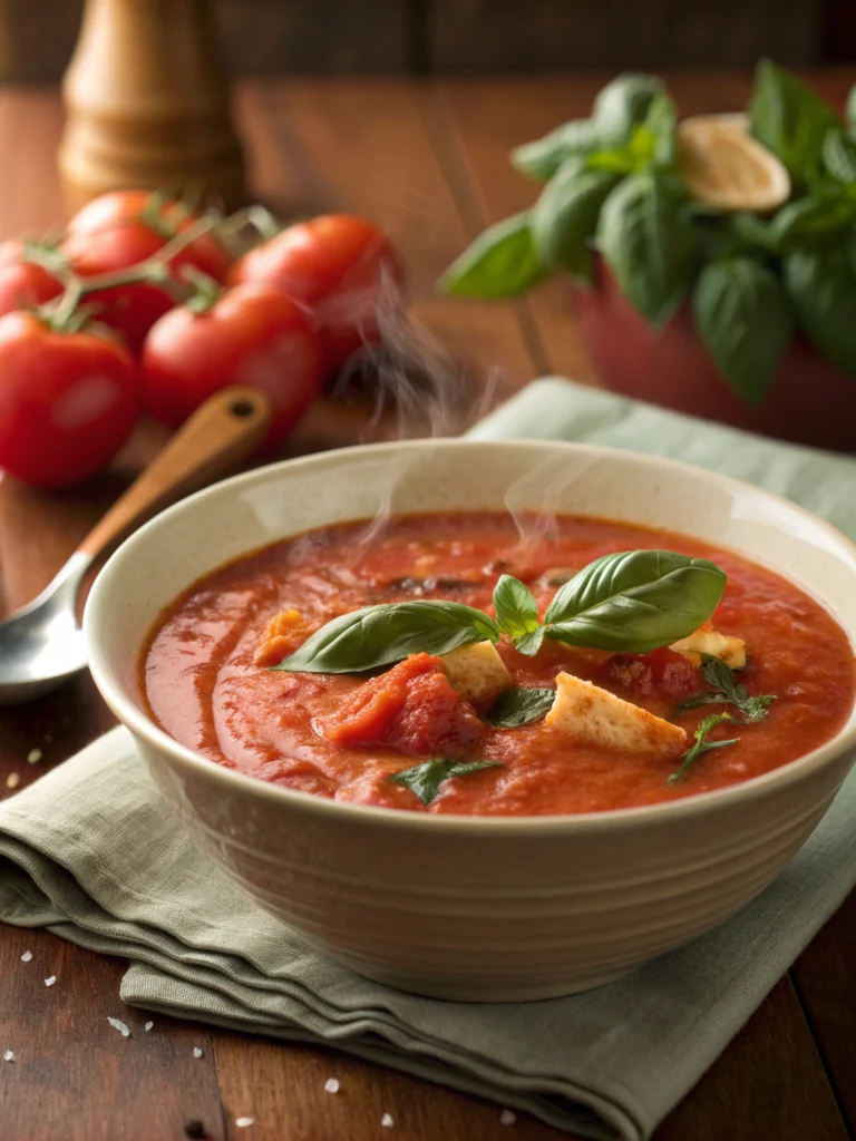 Creamy Roasted Tomato Basil Soup: Cozy & Comforting 2 Creamy Roasted Tomato Basil Soup