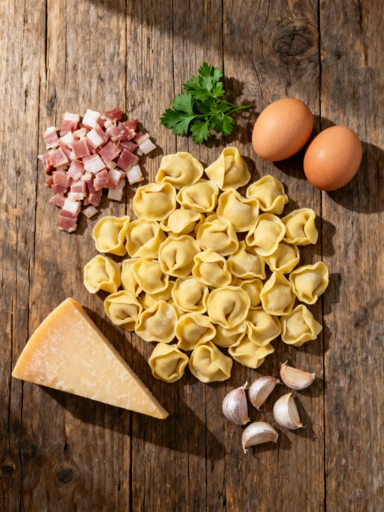 Creamy Tortellini Carbonara Recipe – The Best Comfort Pasta Dish 1 Creamy Tortellini Carbonara Recipe ingredients