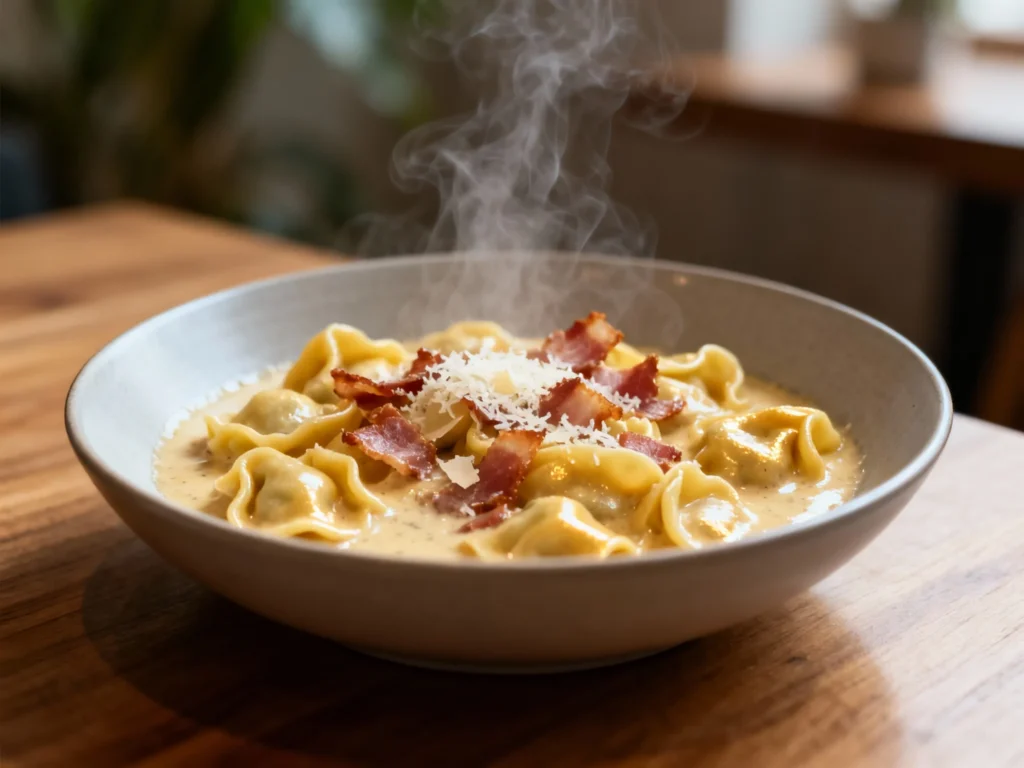 Creamy Tortellini Carbonara Recipe – The Best Comfort Pasta Dish 2 Creamy Tortellini Carbonara Recipe