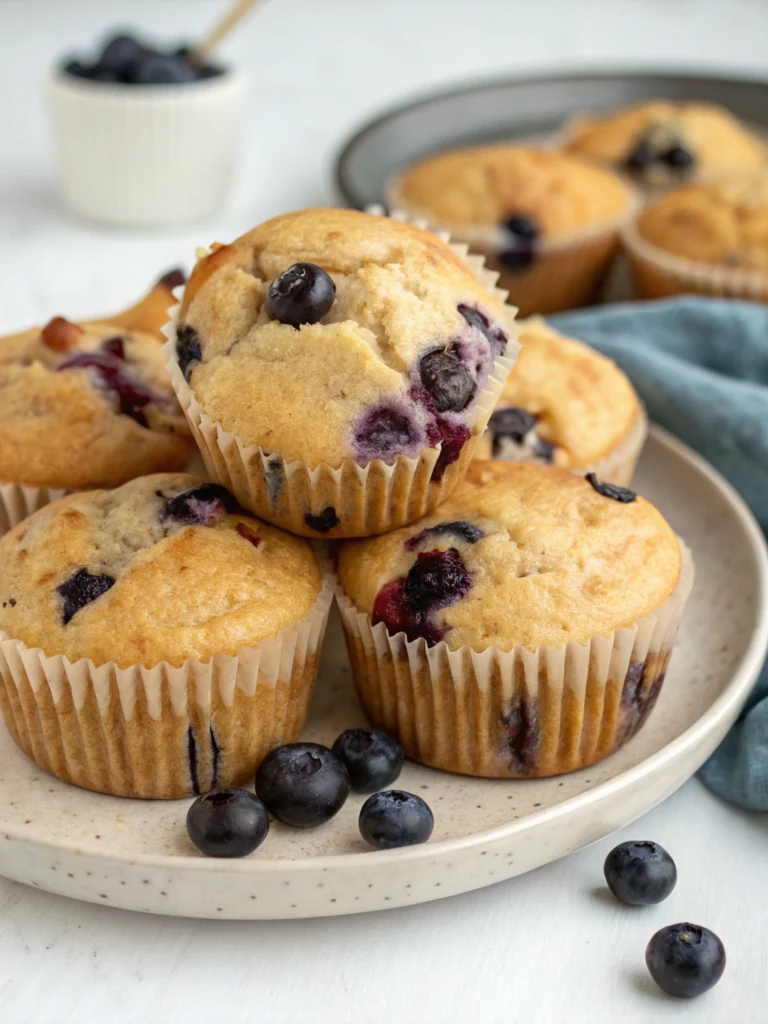 Healthy Greek Yogurt Blueberry Protein Muffins 2 Greek Yogurt Blueberry Protein Muffins