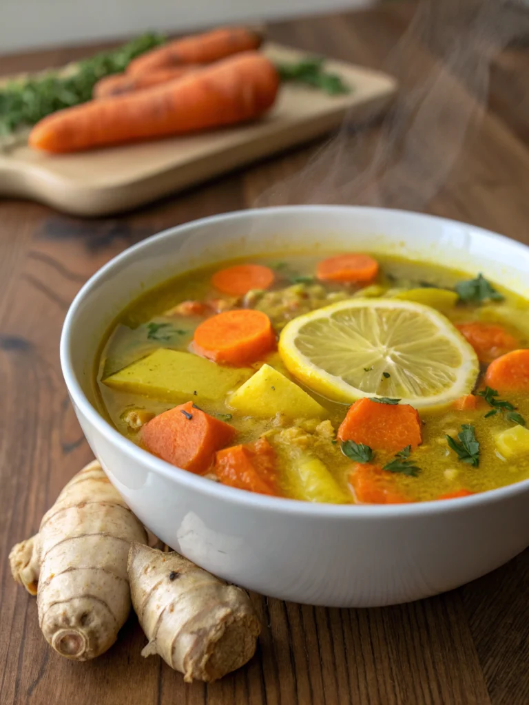 Immune-Boosting Lemon Ginger Turmeric Soup 2 Immune-Boosting Lemon Ginger Turmeric Soup