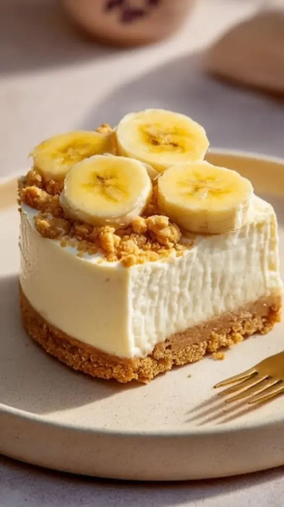 Delicious Banana Pudding Cheesecake Crunch dessert in a creamy and crunchy layer.