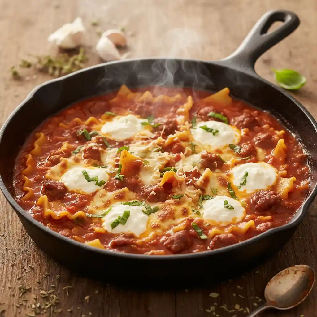 Weeknight Lasagna Soup Skillet: A Quick and Cozy One-Pan Meal 1 Weeknight Lasagna Soup Skillet