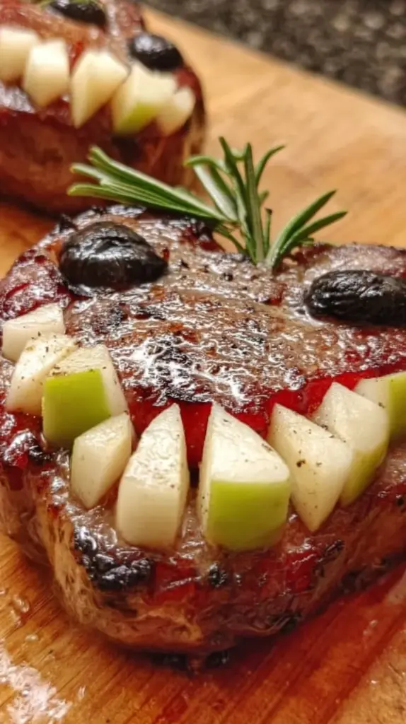 Healthy Monster Apple Teeth snack with apple slices and creative toppings