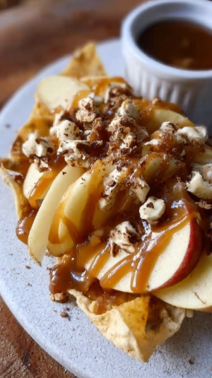 caramel apple nachos