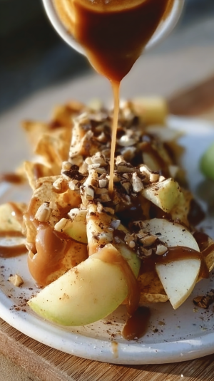 caramel apple nachos