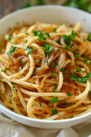 Caramelized Onion Pasta with Chili Oil Recipe: Sweet, Spicy Comfort in a Bowl 6 Caramelized Onion Pasta with Chili Oil