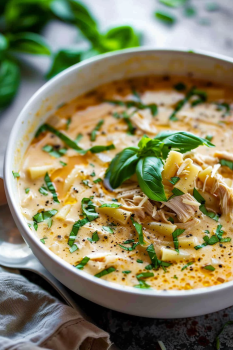 Crock Pot Creamy Chicken Parmesan Soup