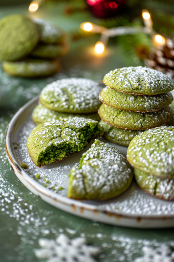 Matcha Green Tea Christmas Cookie
