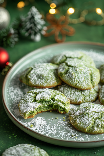 Matcha Green Tea Christmas Cookie