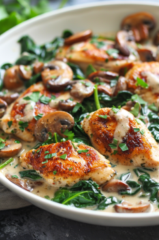 Low Carb Chicken Spinach and Mushroom Recipe: Healthy, Savory Skillet for Keto Nights 6 Low Carb Chicken Spinach and Mushroom