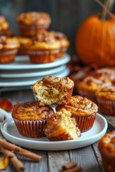Pumpkin Cinnamon Roll Muffins