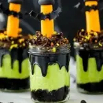 Witches’ Brew Halloween Cake Jars