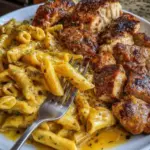 Cheesy Garlic Butter Chicken Penne with Alfredo Cream