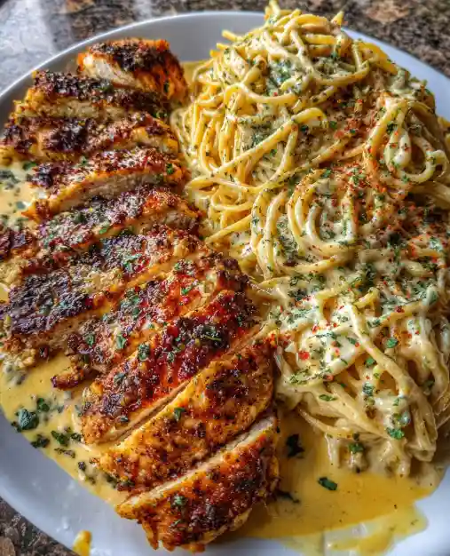 Perfect Creamy Cajun Garlic Chicken Spaghetti with Three Cheeses Recipe: Bold, Velvety Pasta Main 1 Creamy Cajun Garlic Chicken Spaghetti with Three Cheeses